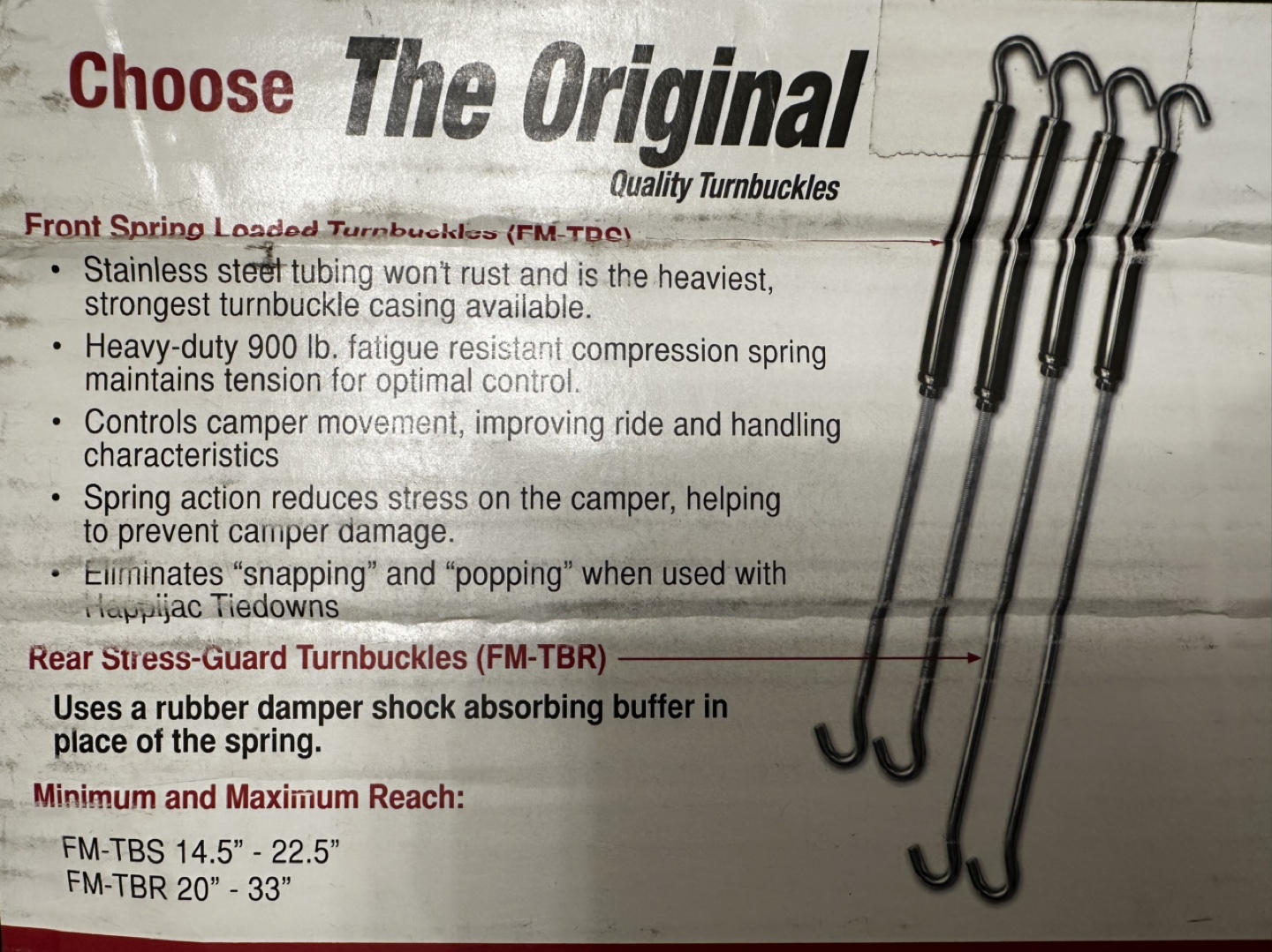 Happijac Stainless Steel Turnbuckles - Camper Tie-Down System - photo 4