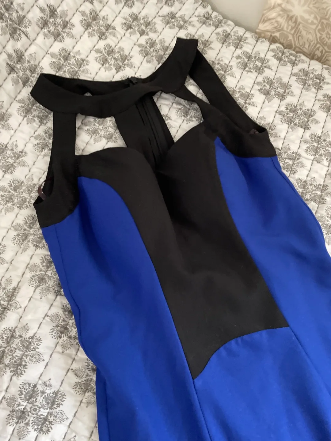 Stunning Royal Blue and Black Formal Gown image indicator(2)
