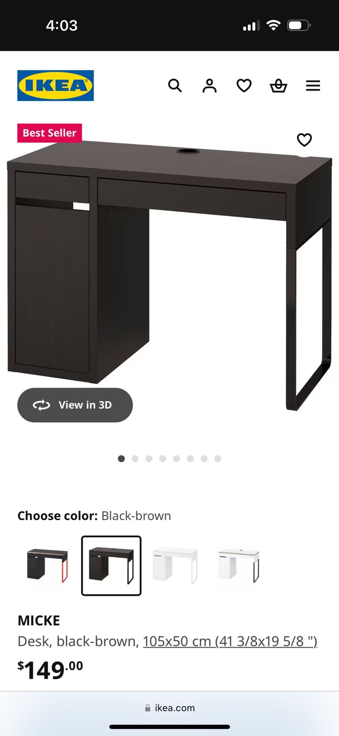 IKEA Desk - Black-Brown - photo 3