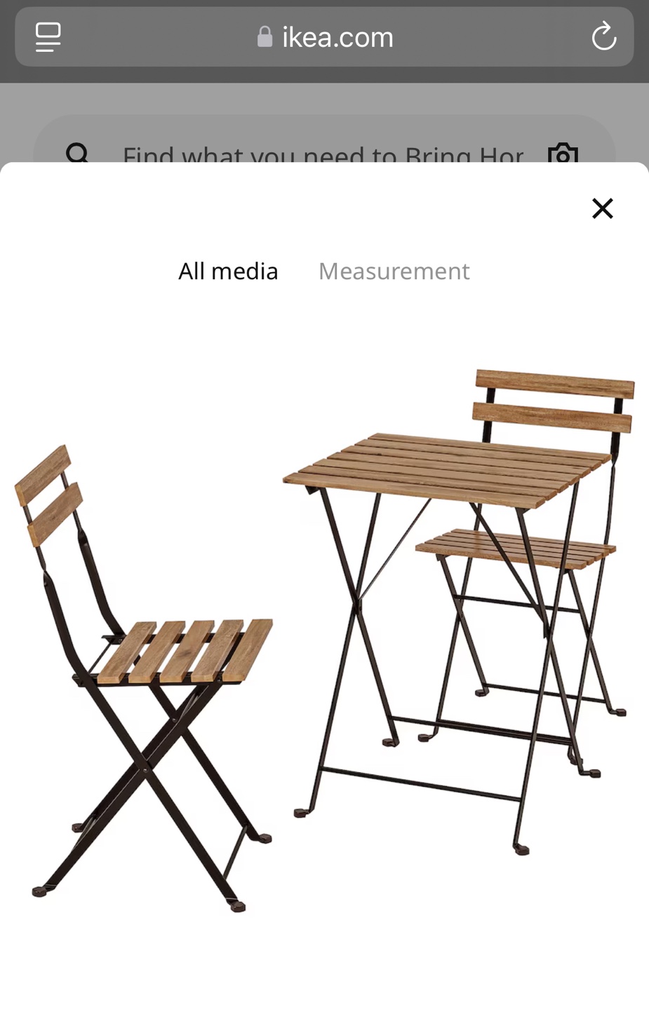 IKEA Outdoor Folding Table and Chair Set