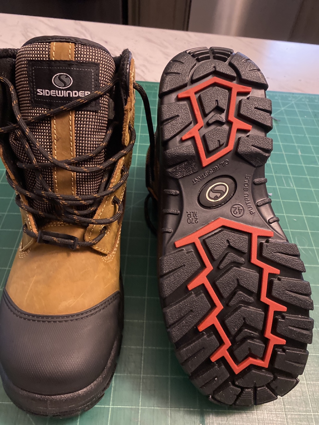 Sidewinder Men's Tan Work Boots Size 10 - photo 2