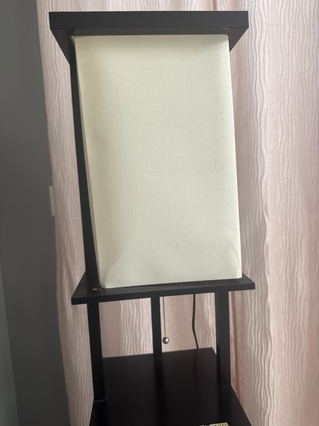 Black Floor Lamp with Shelves - photo 2