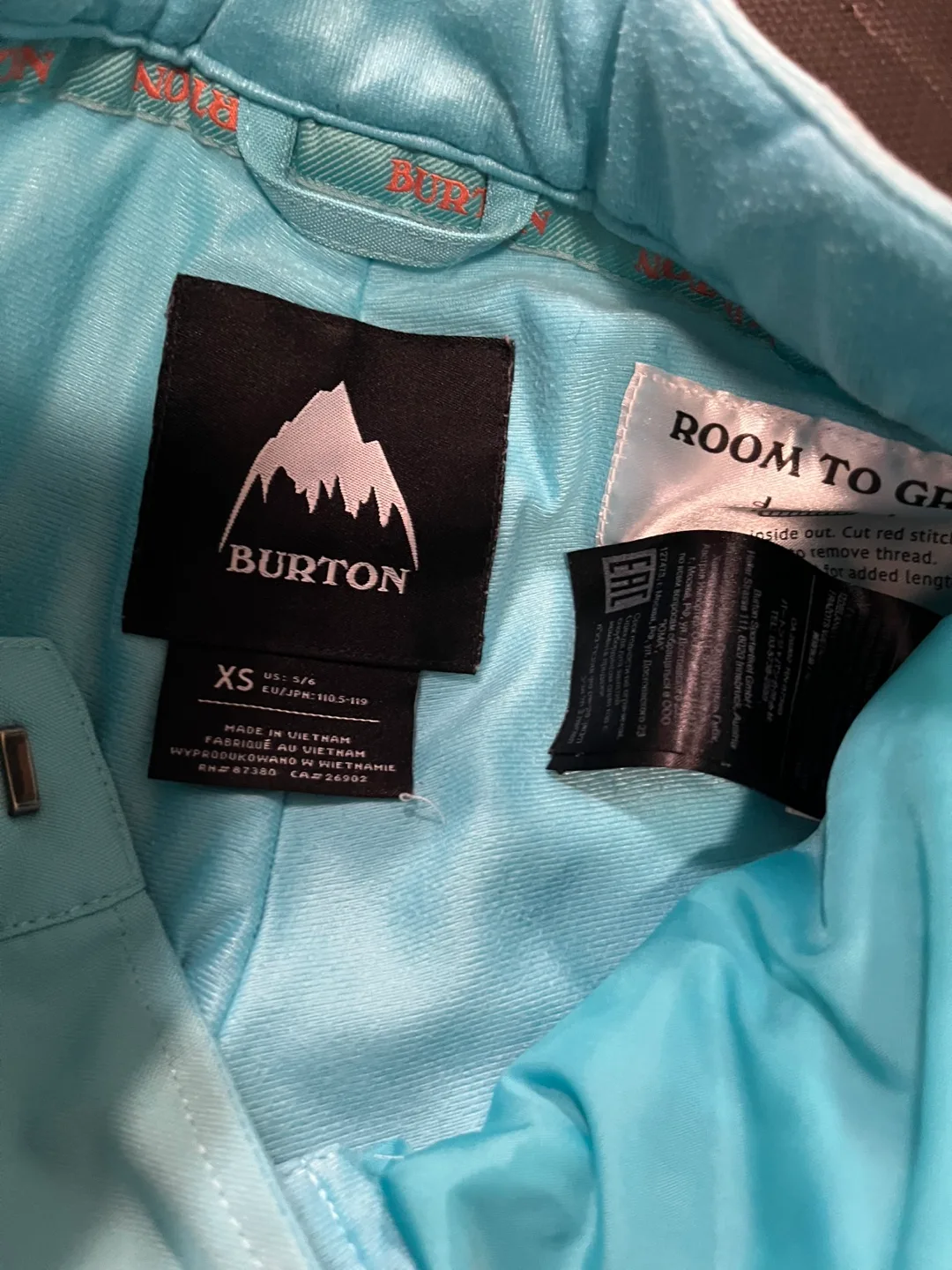 Girls' Burton Snow Pants - Size XS - Light Blue image indicator(2)