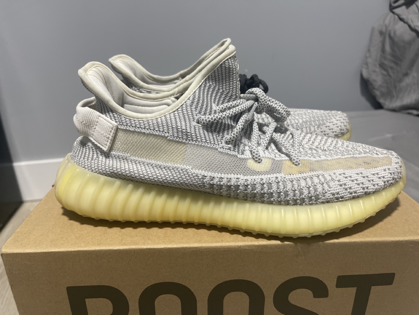 Adidas Yeezy Boost 350 V2 Black/White/Black Size 10 - photo 2