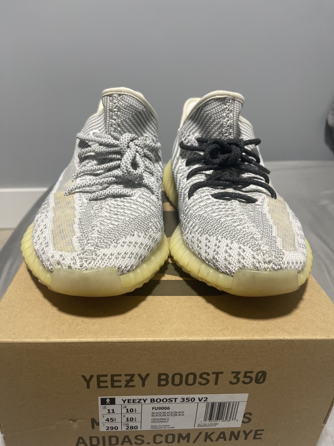 Adidas Yeezy Boost 350 V2 Black/White/Black Size 10