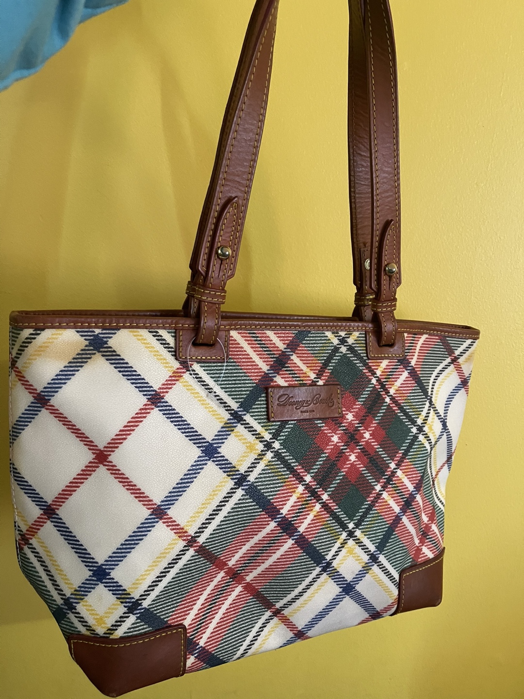 Dooney & Bourke Plaid Tote Bag
