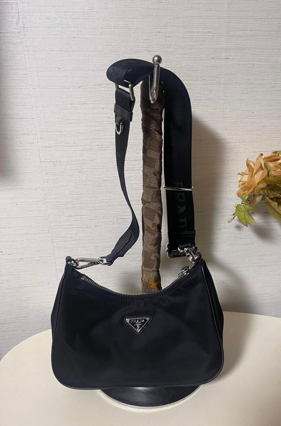 Prada Black Nylon Shoulder Bag