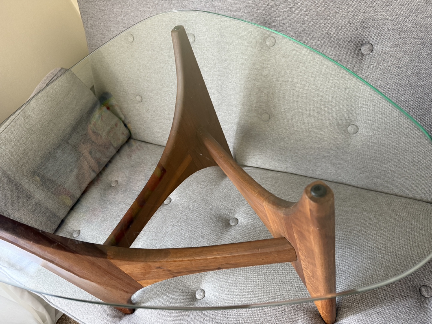 Mid Century Modern Glass Top Coffee Table - photo 3