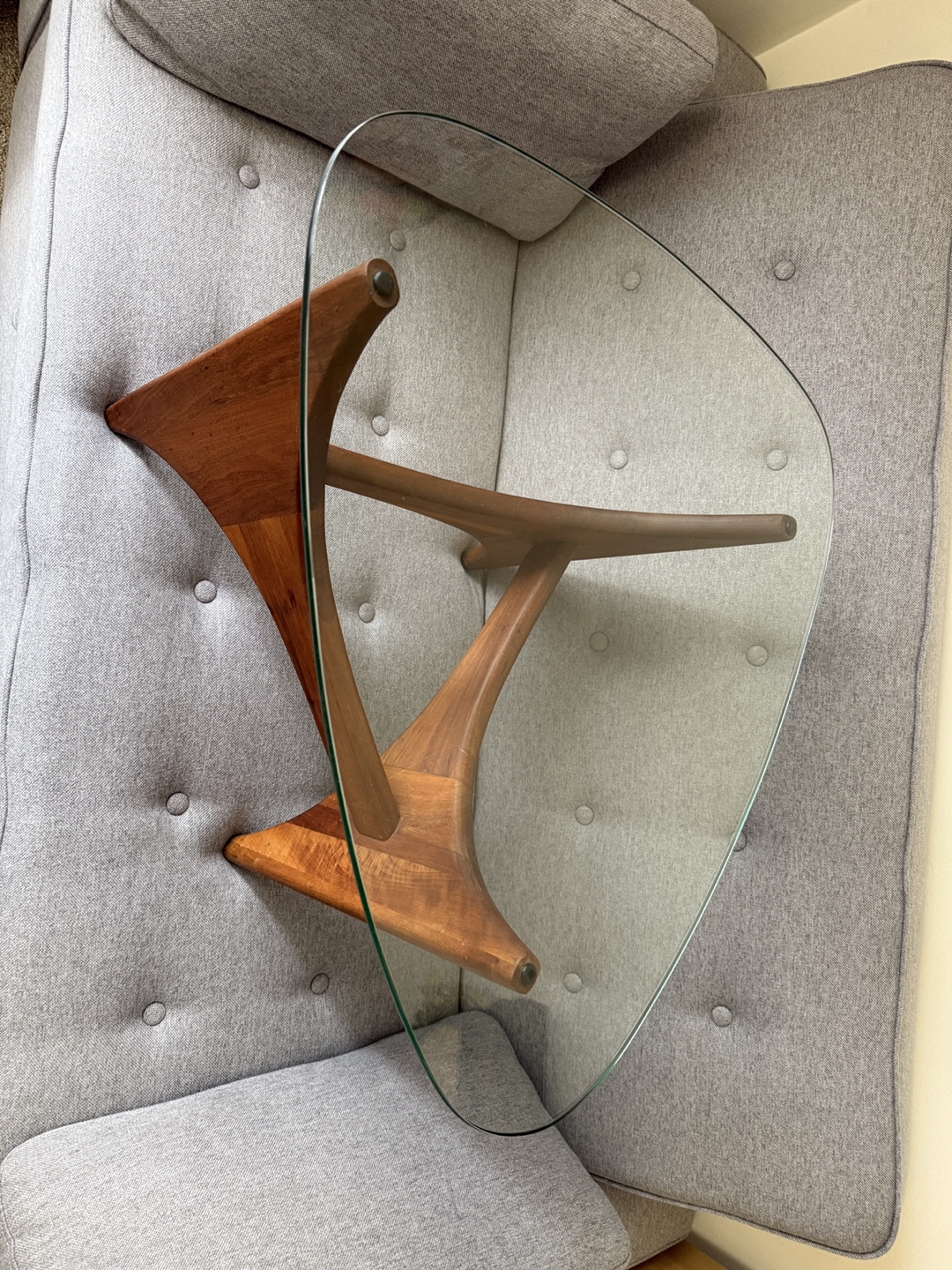 Mid Century Modern Glass Top Coffee Table - photo 5