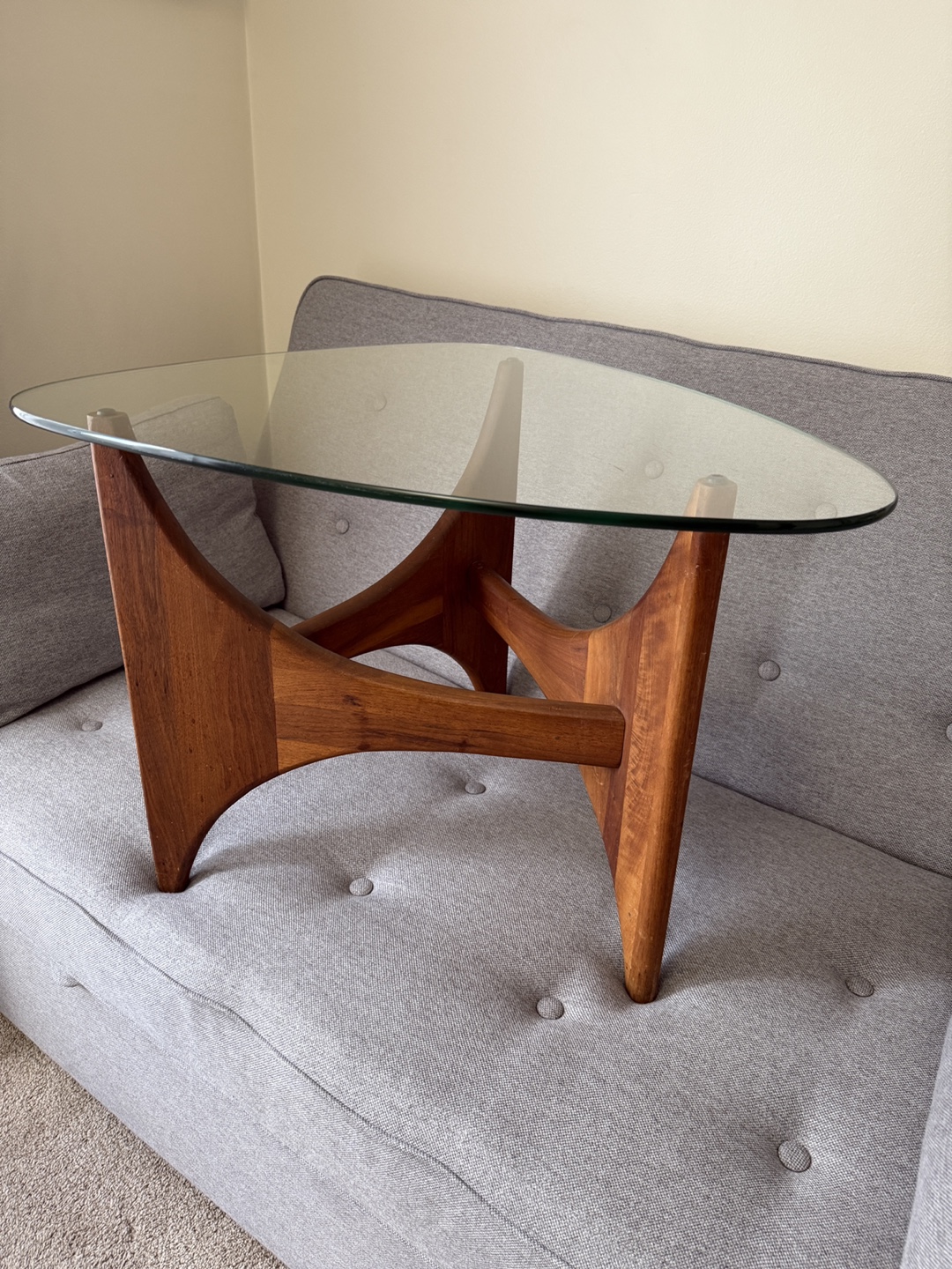 Mid Century Modern Glass Top Coffee Table - photo 4