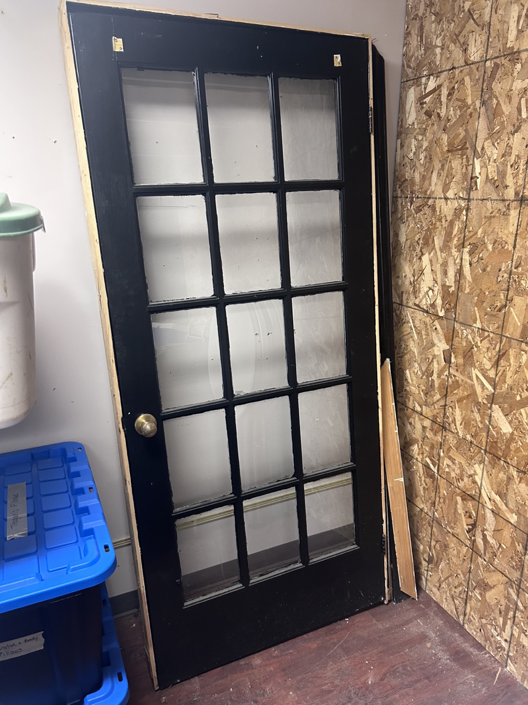 Black 36” glass paned Interior Door