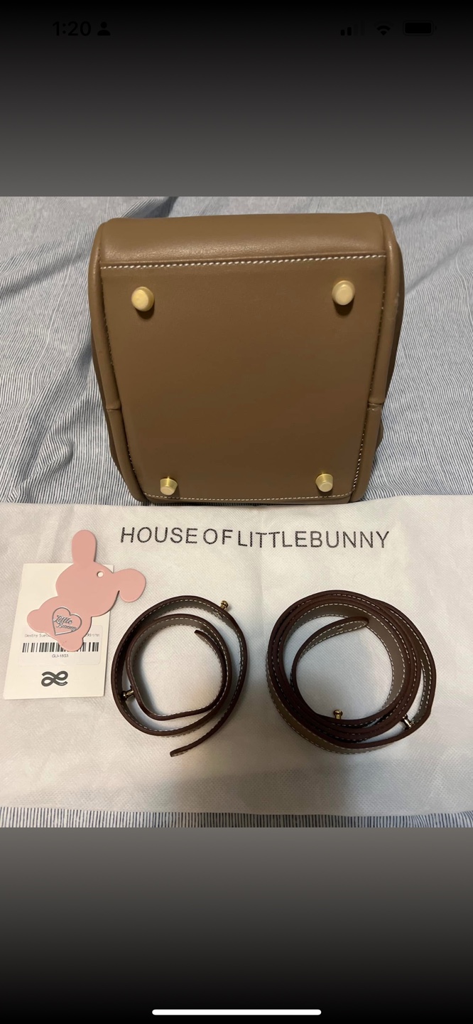 House of Littlebunny Brown Leather Handbag