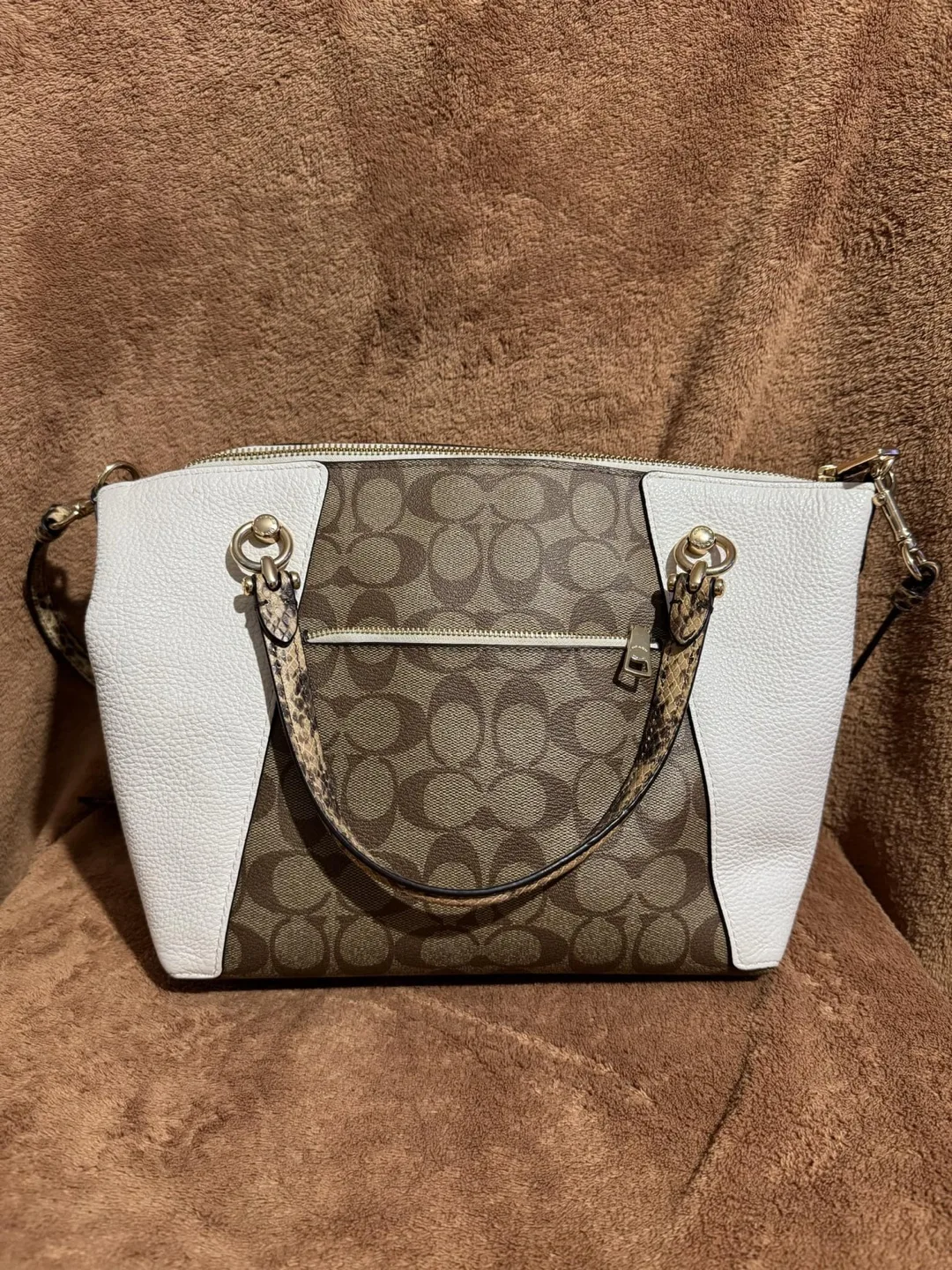 COACH KACEY SATCHEL IN COLORBLOCK SIGNATURE CANVAS image indicator(3)