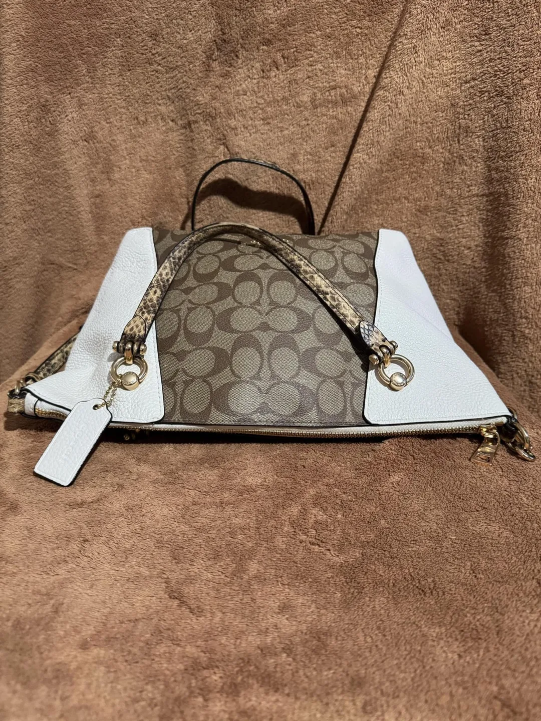 COACH KACEY SATCHEL IN COLORBLOCK SIGNATURE CANVAS image indicator(5)