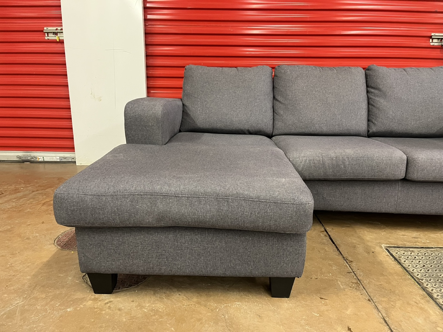 Reversible Grey Sectional (Delivery Available) - photo 3