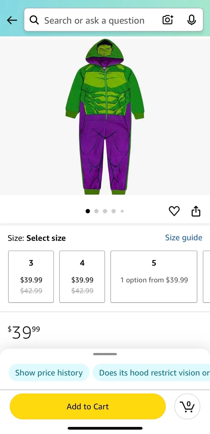Marvel Hulk Zip-Up Onesie image indicator(5)