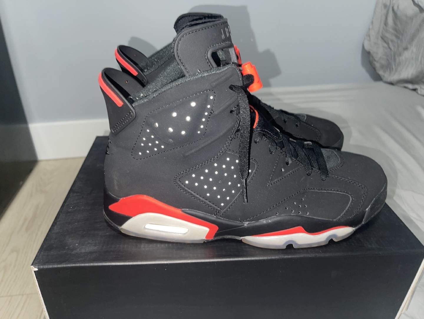Air Jordan Retro 6 Black Infrared 2014 Size 9 - photo 3