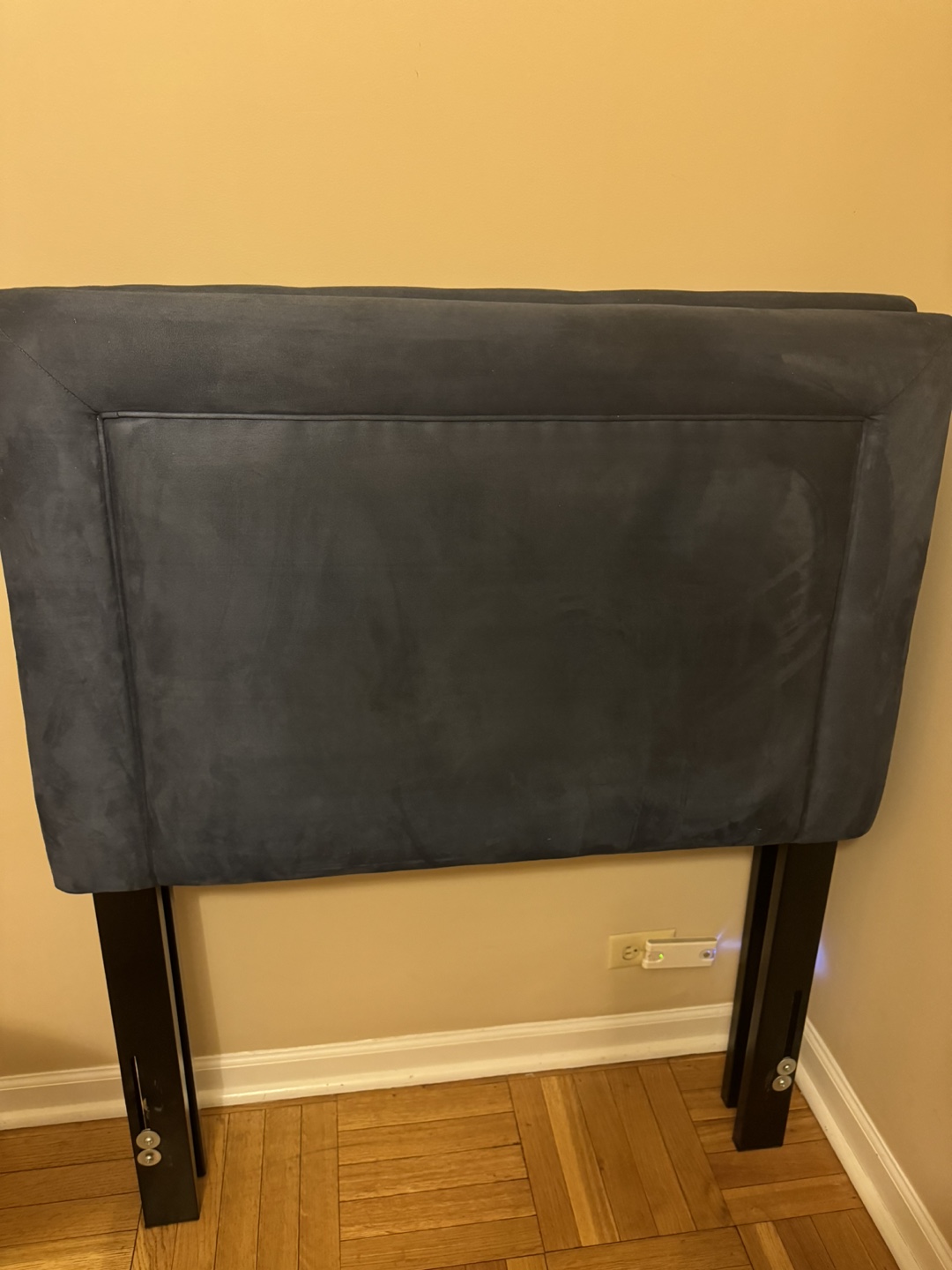 Dark Blue Upholstered Headboard