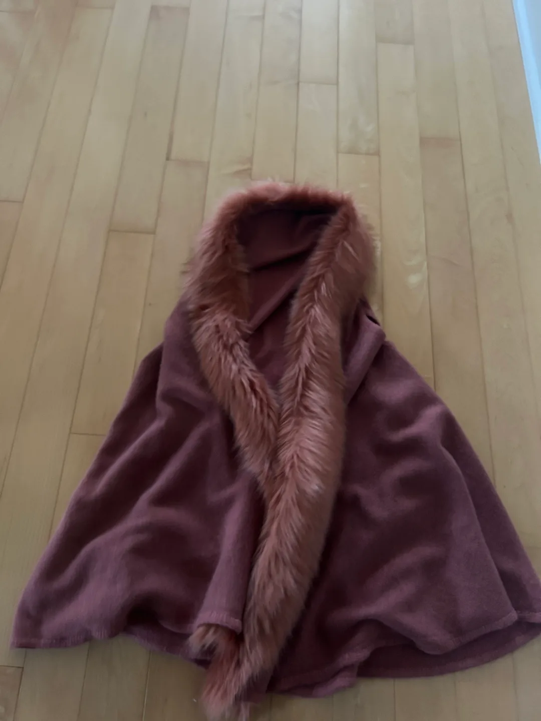 Knit Vest with Faux Fur Trim copper colour image indicator(3)