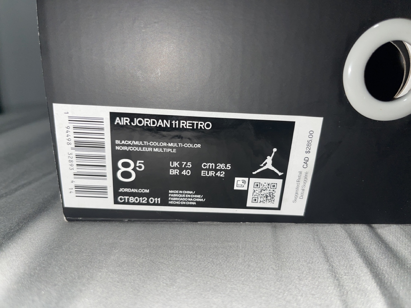 Air Jordan 11 Retro Black/Multi-Color Size 8.5 men’s - photo 5