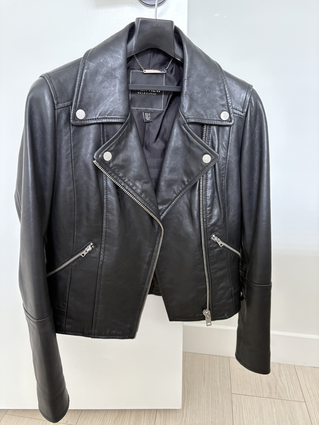 Ever New Melbourne Black Leather Jacket- Size US 2