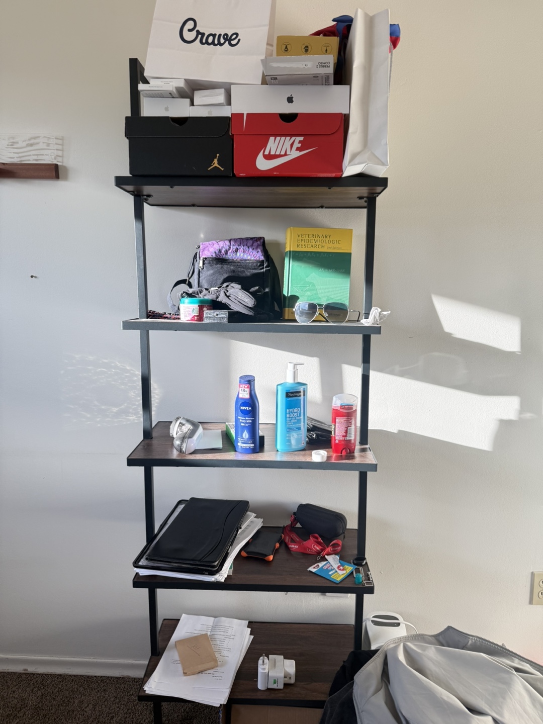 Four-shelf Black Organizer