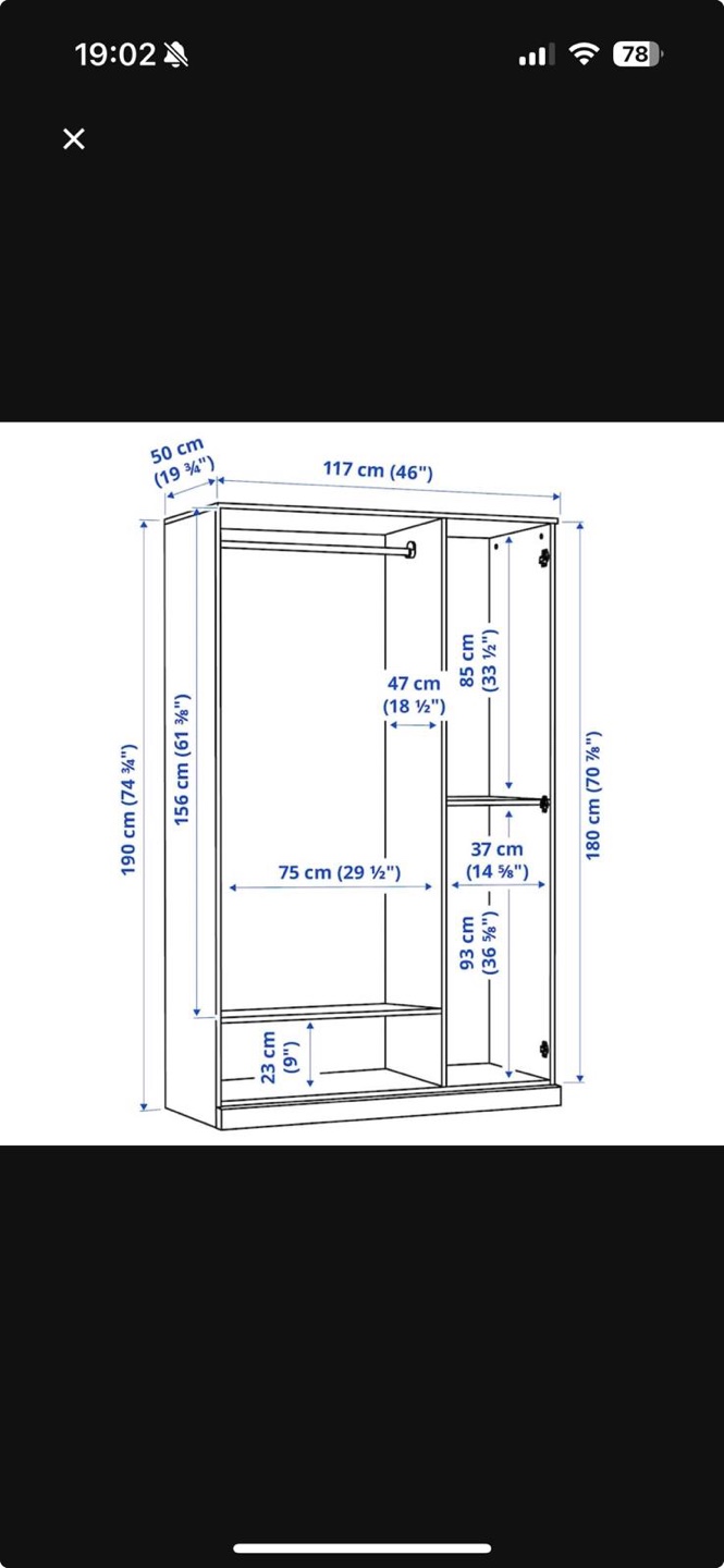 IKEA BRIMNES Wardrobe - White - 3 Doors - photo 5
