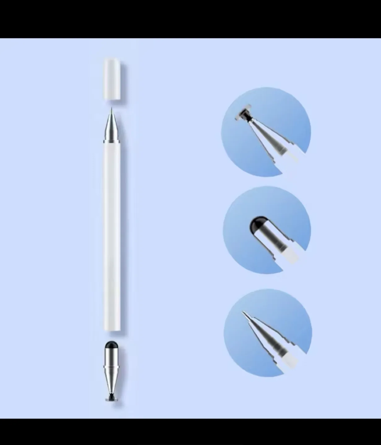 3-in-1 Stylus Touch Pen - White image indicator(4)