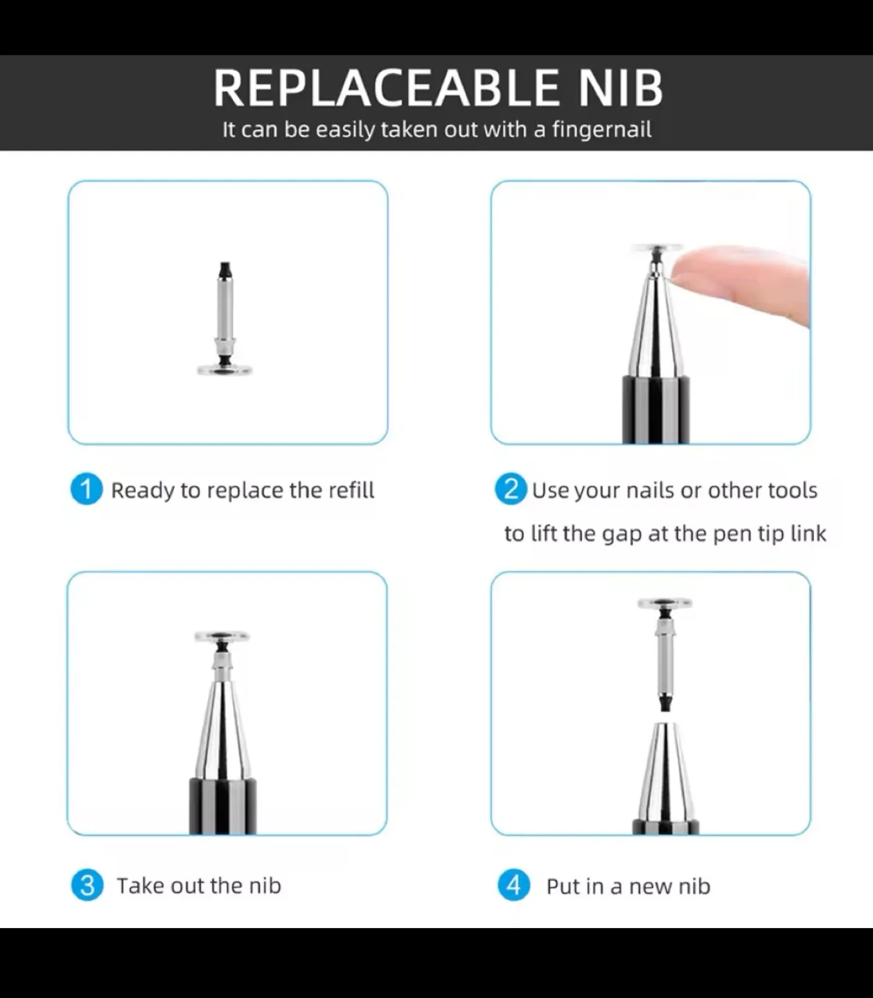 3-in-1 Stylus Touch Pen - White image indicator(8)