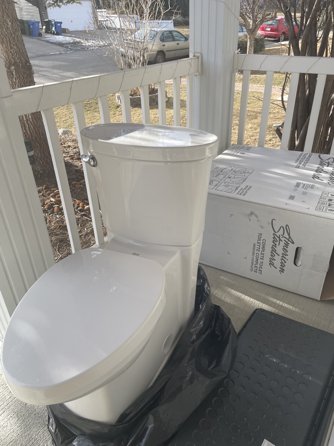 Clean American Standard Two-Piece Toilet