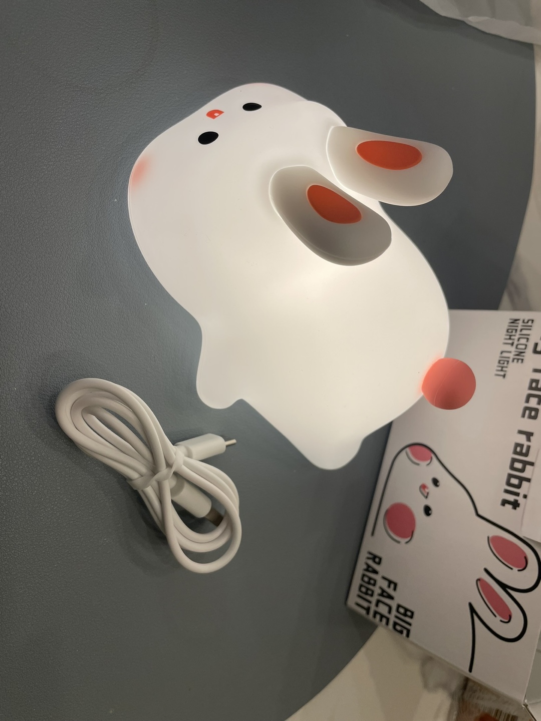 Cute Silicone Axolotl & Bunny Night Lights (2pieces) - photo 2
