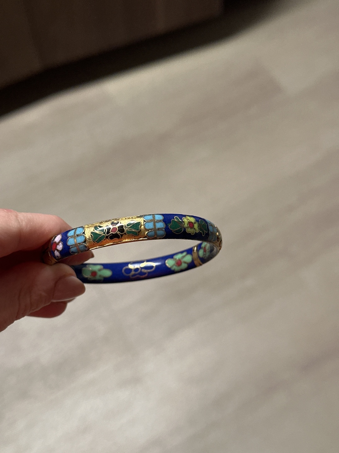 #freecycle 🥕 Cloisonné Enamel Bangle Bracelet
