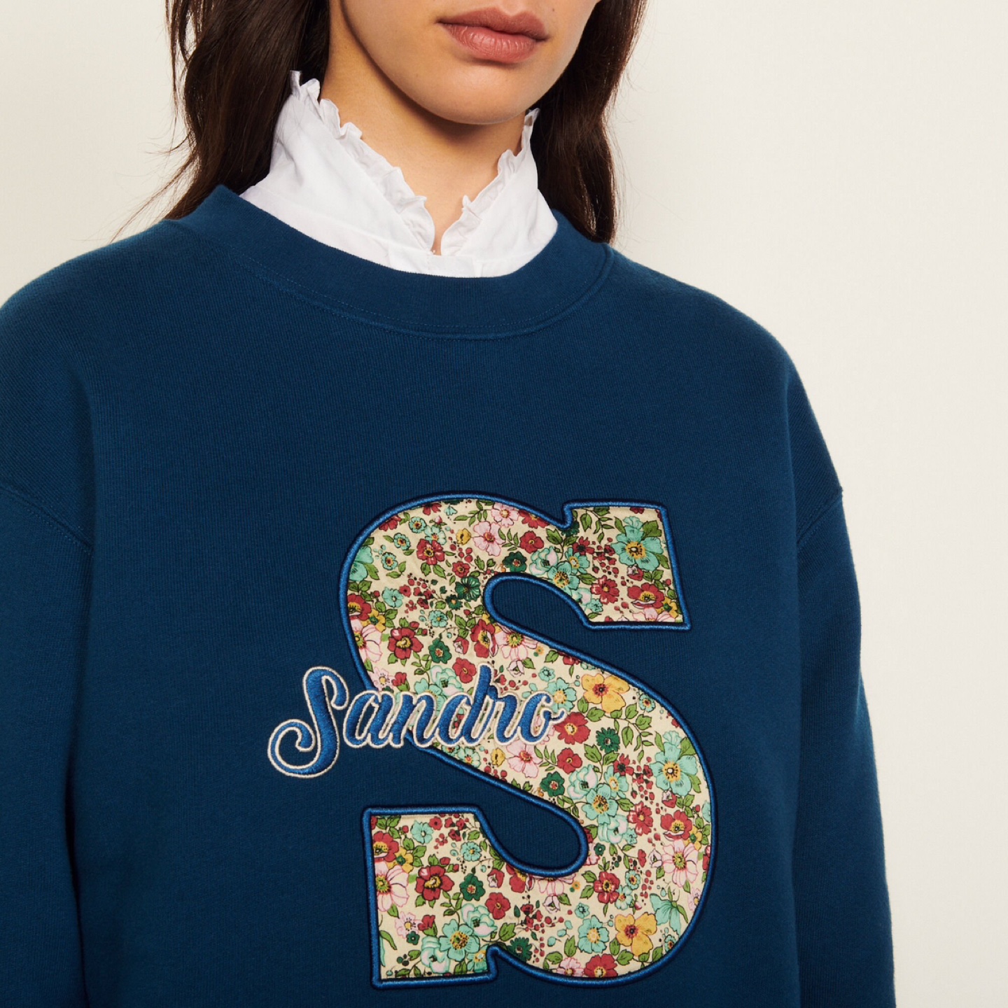Sandro Floral Appliqué Sweatshirt - photo 3
