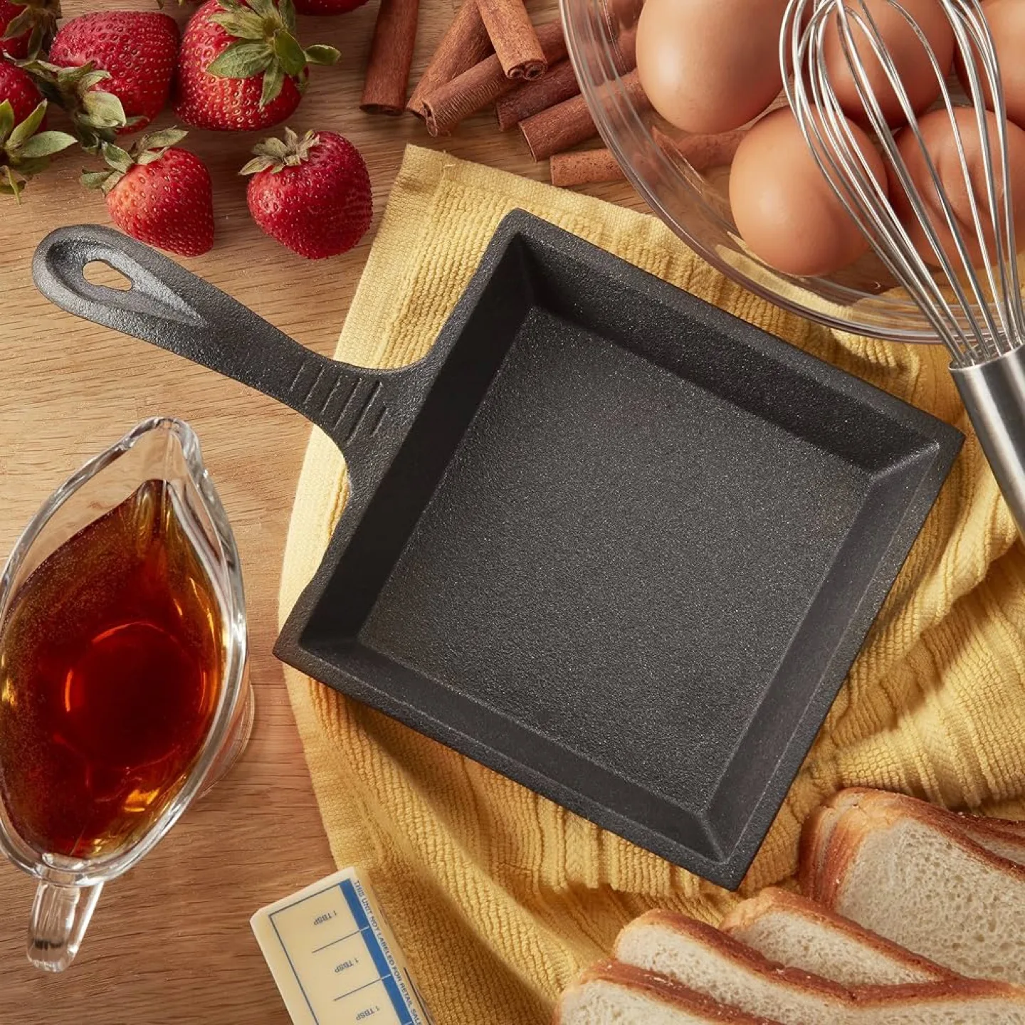 Pre-owned Cast Iron Square Mini Grill Pan thumbnail
