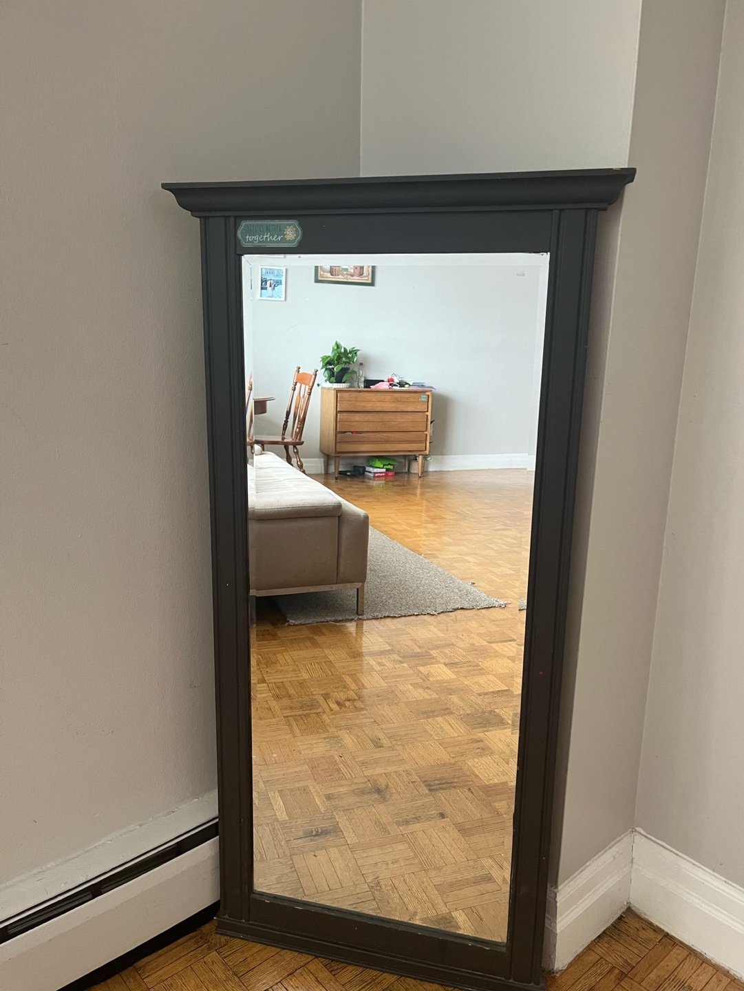 Dark Brown Wall Mirror - 120cm x 70cm