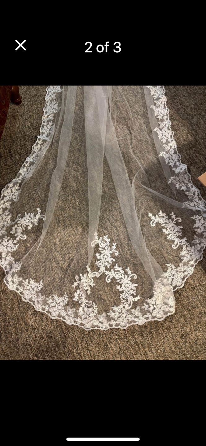 Wedding Veil with Lace Detail - photo 2