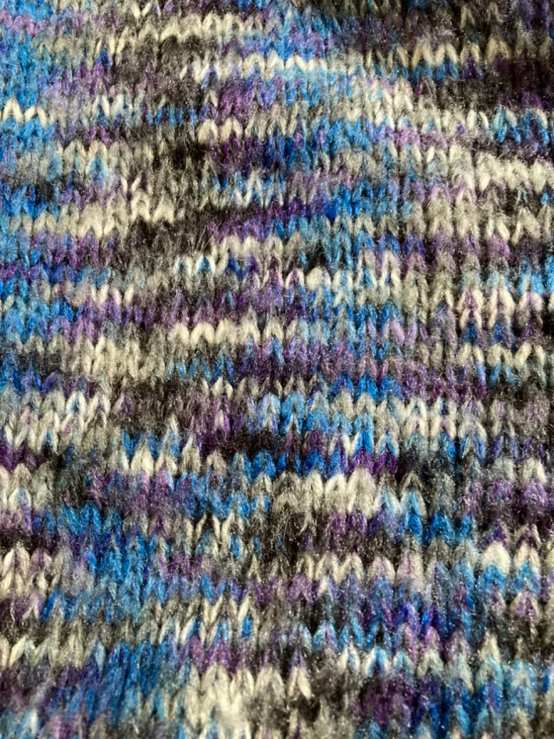 Soft Knit Infinity Scarf - Blue, Purple, Grey image indicator(5)