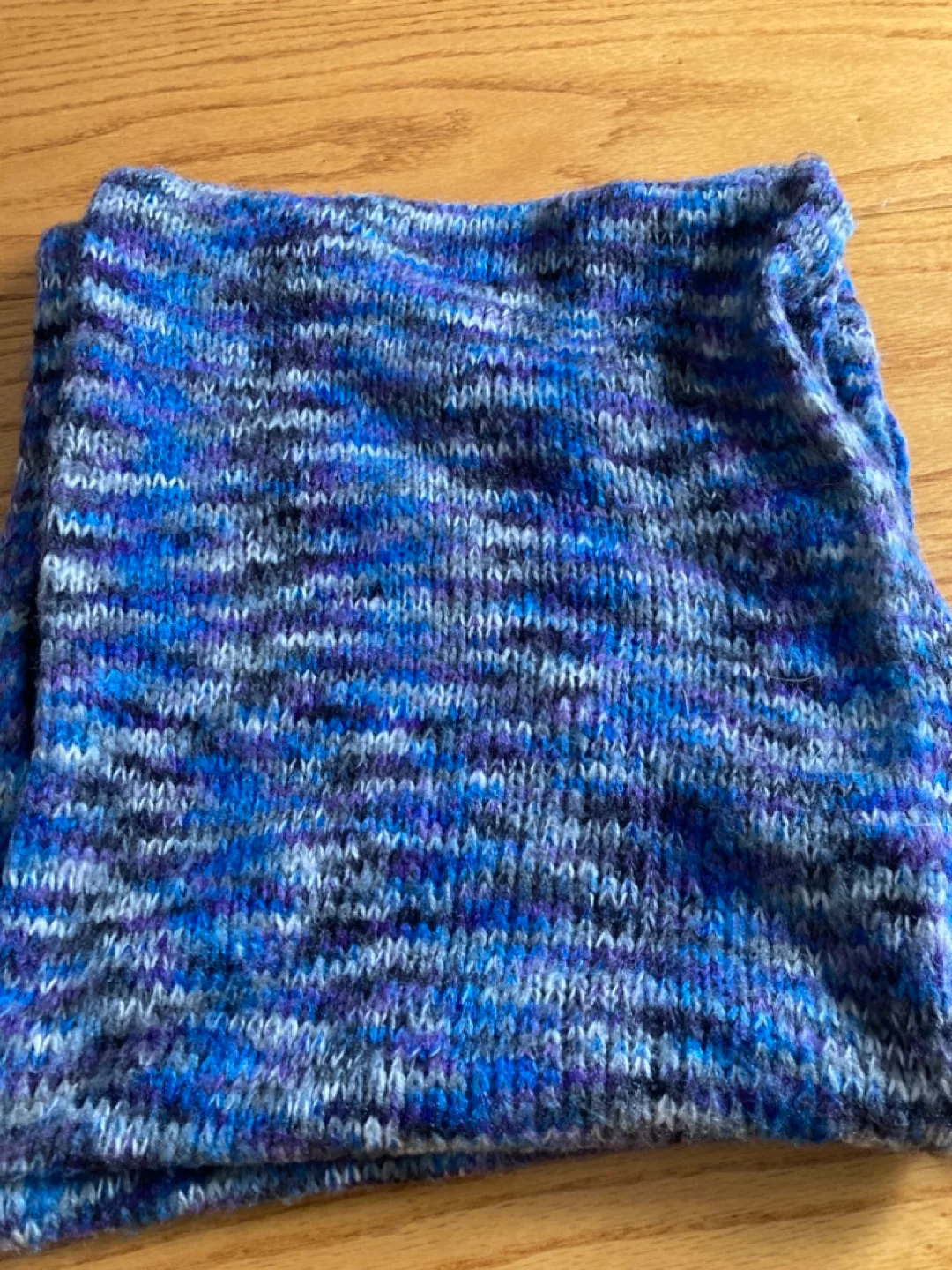 Soft Knit Infinity Scarf - Blue, Purple, Grey image indicator(6)