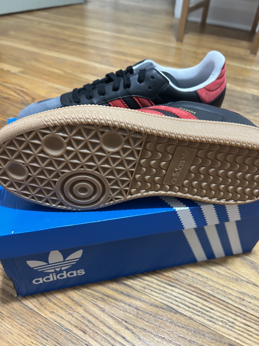 Adidas Samba XLG Black Red Sneakers Size 12 - photo 4