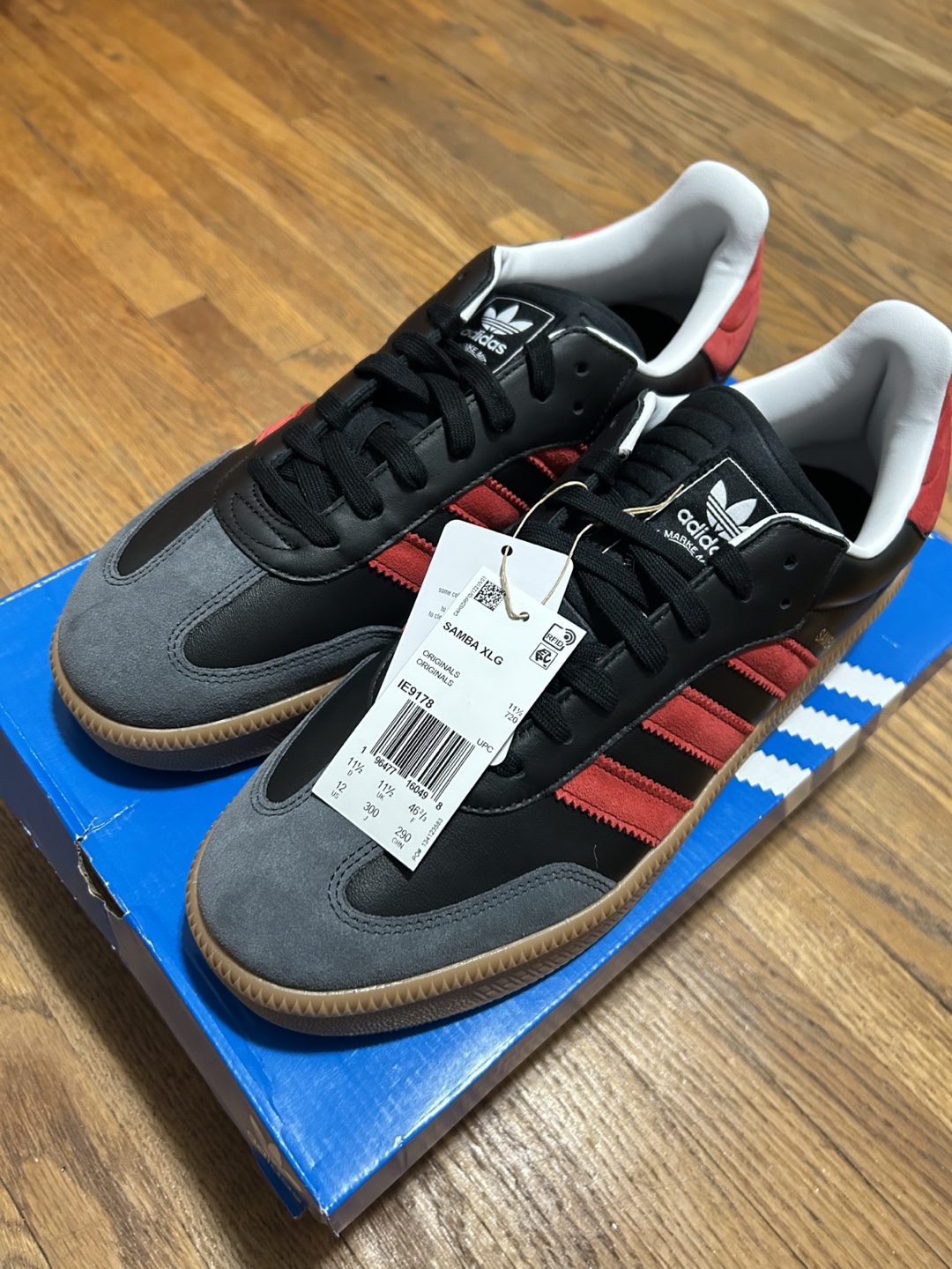 Adidas Samba XLG Black Red Sneakers Size 12 - photo 3