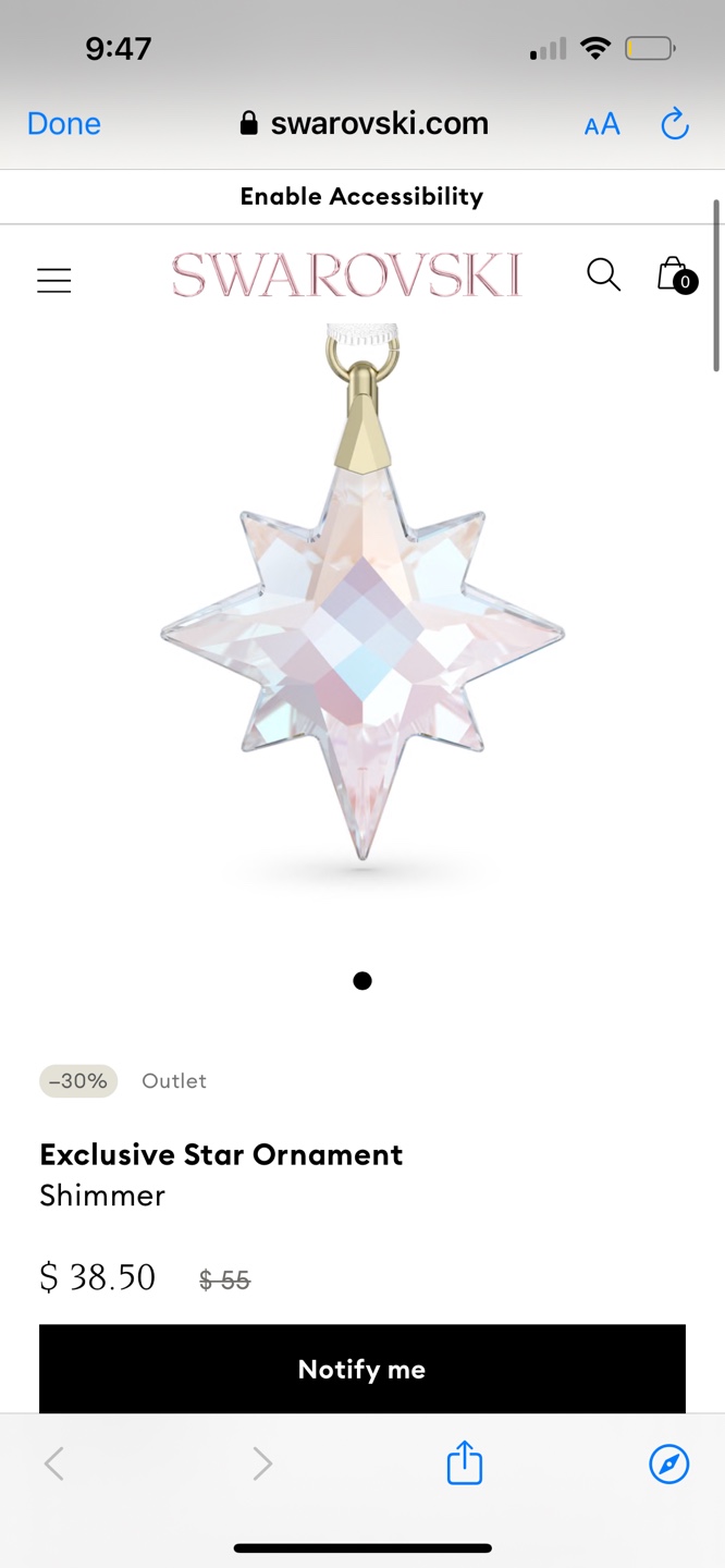 Exclusive Swarovski Star Ornament - photo 3