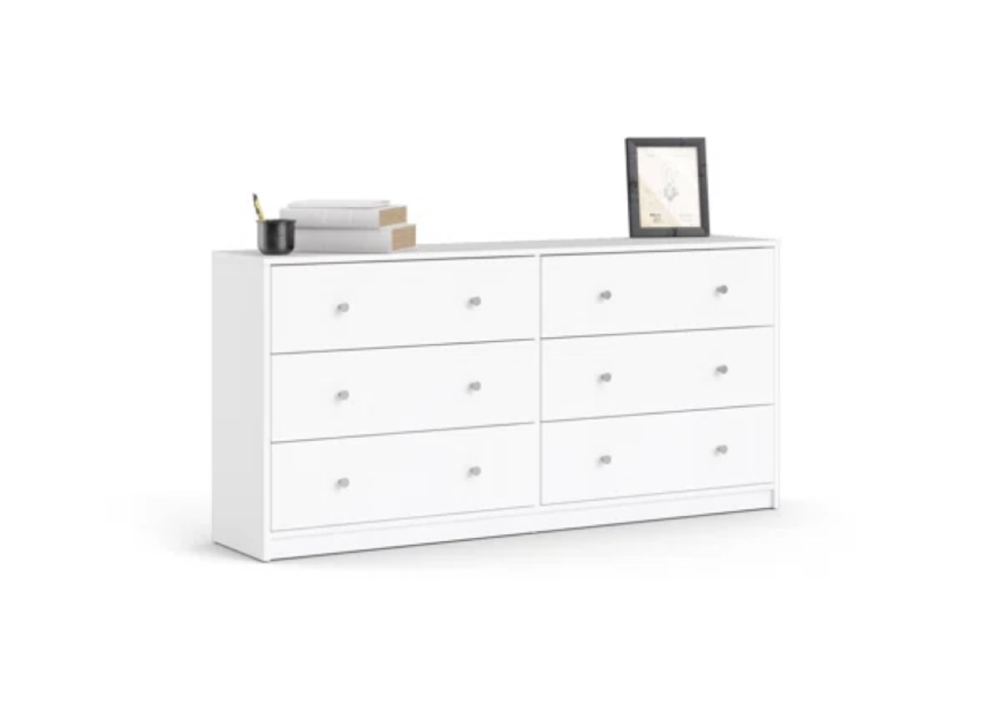 White 6-Drawer Dresser - photo 3