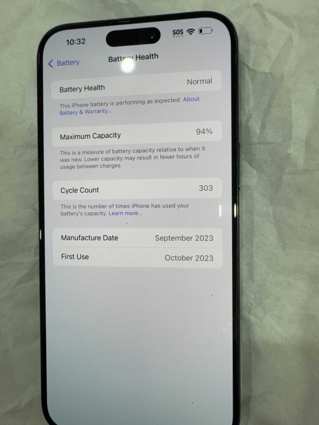 iPhone 15 Pro Max 256 gb Deep Purple - 94% Battery Health - photo 3