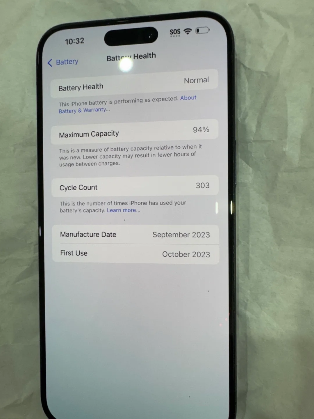 iPhone 15 Pro Max 256 gb Deep Purple - 94% Battery Health image indicator(3)