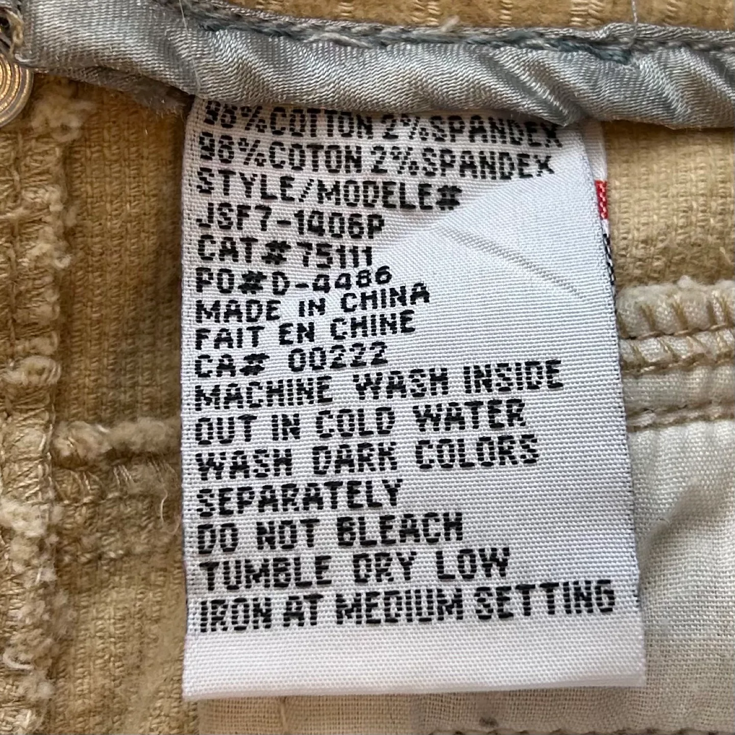 Sears Midi Length Corduroy Pencil Skirt Rhinestone Buttons Sz S image indicator(6)