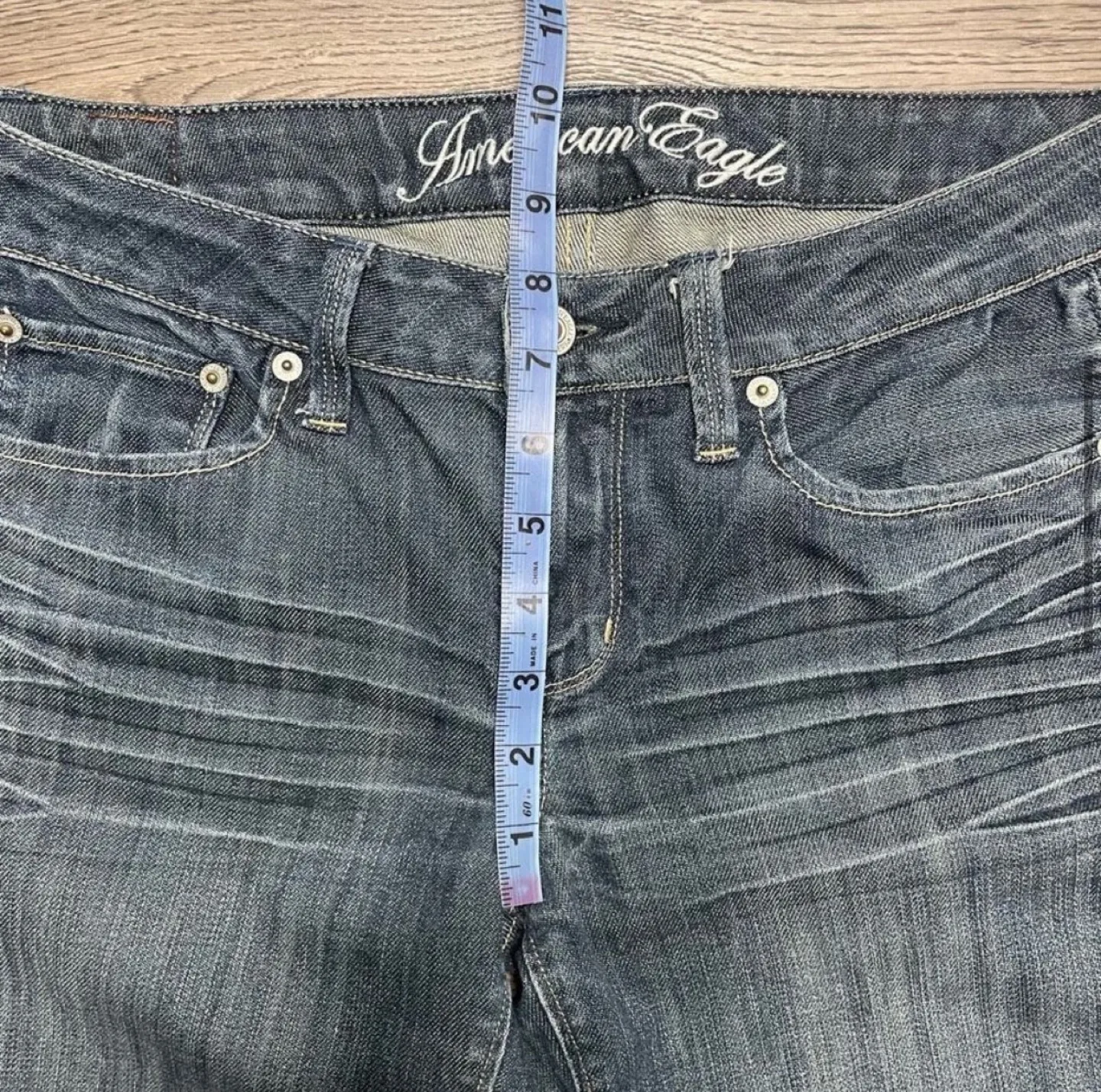 Y2K low rise bootcut jeans image indicator(6)