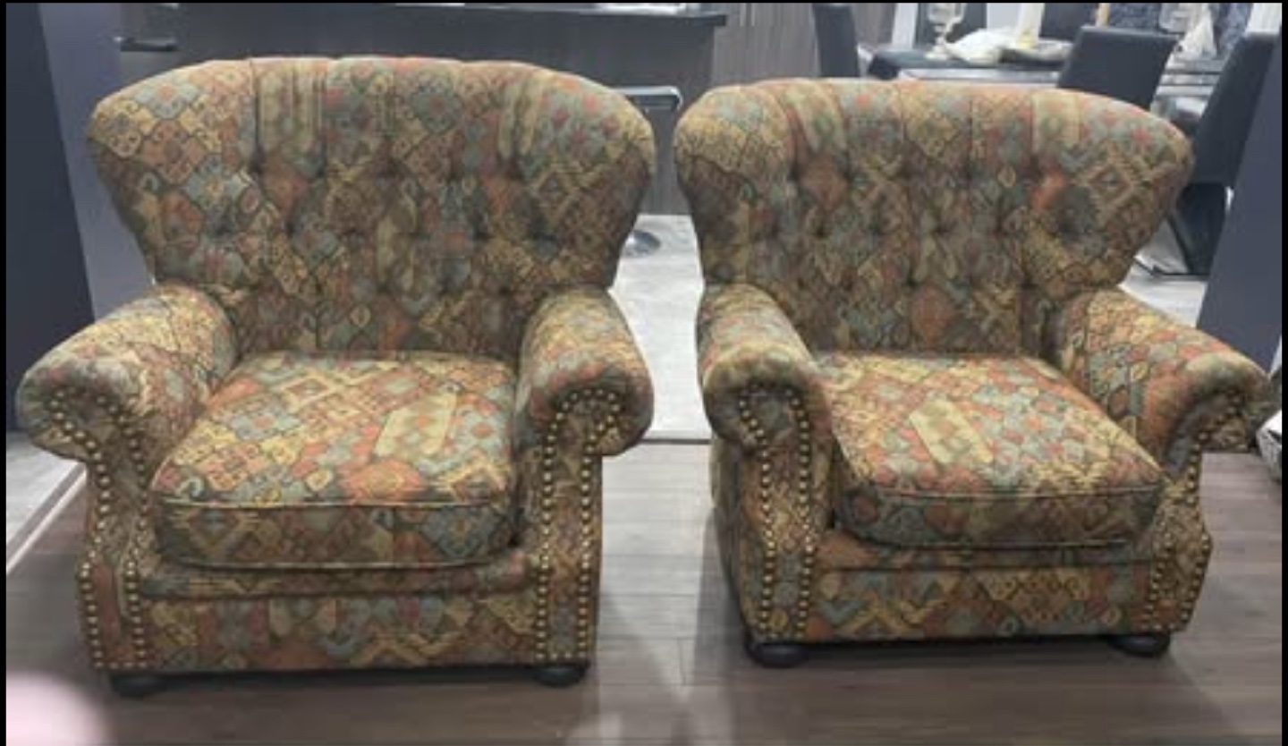 Pair of Southwestern Pattern Armchairs