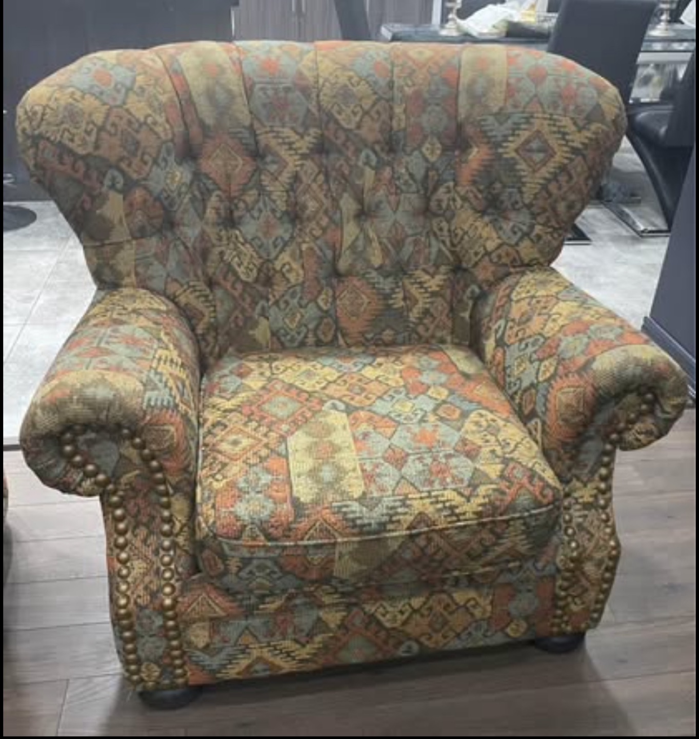 Pair of Southwestern Pattern Armchairs - photo 2