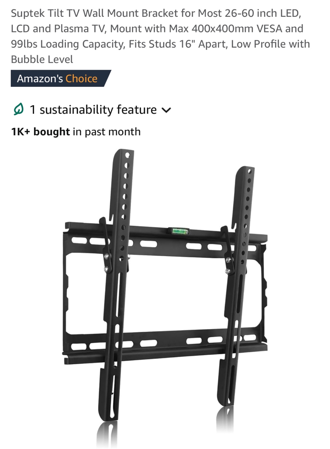 Suptek MT4205 Tilt TV Wall Mount Bracket - photo 5