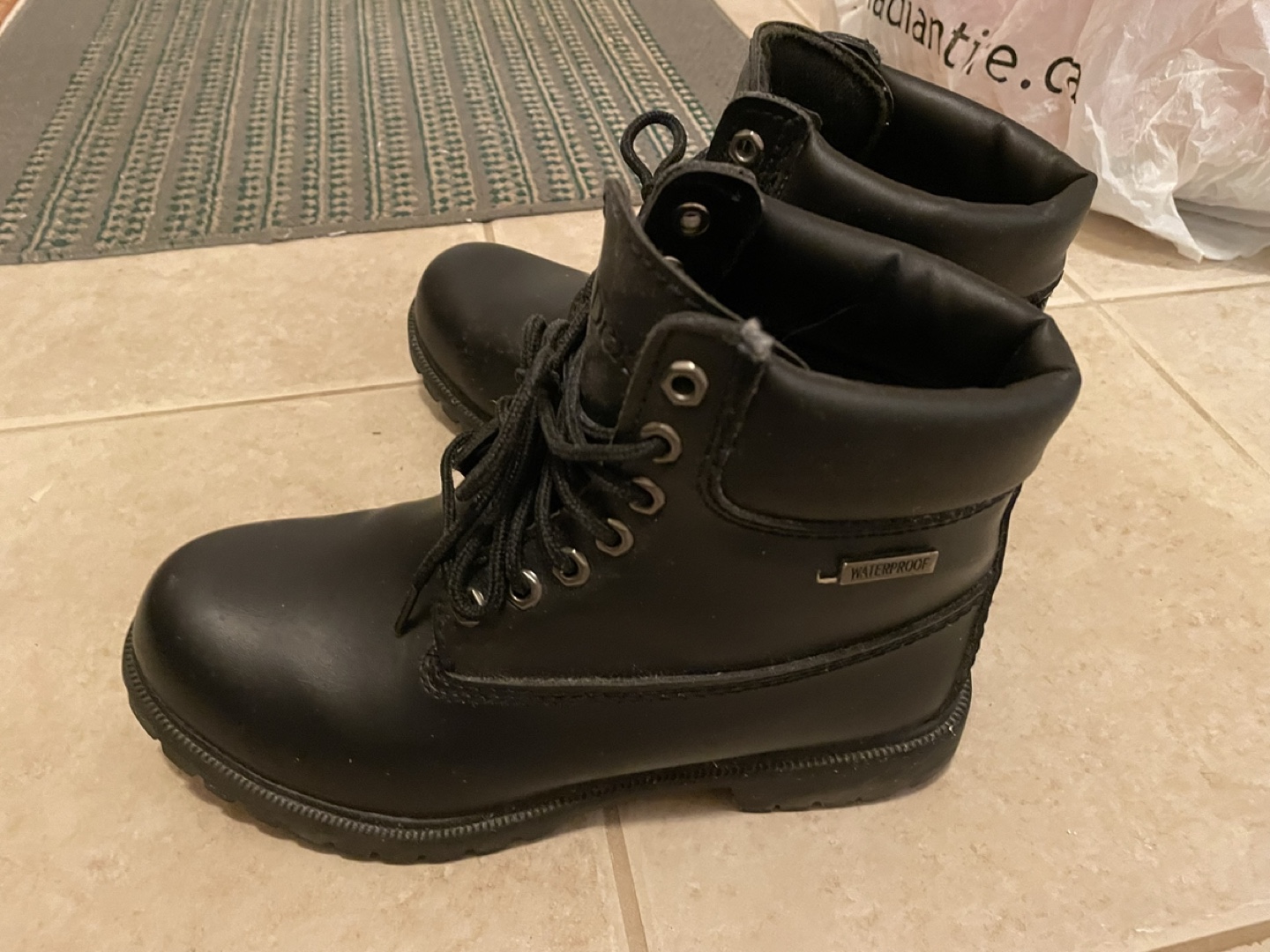 Dexter Waterproof Black Lace-Up Boots - Size 7 - photo 2